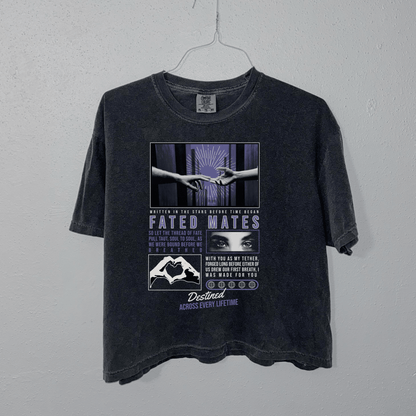 Fated Mates Crop Tee - Starry Skies Austin