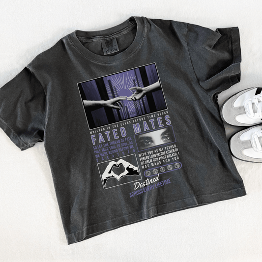 Fated Mates Crop Tee - Starry Skies Austin