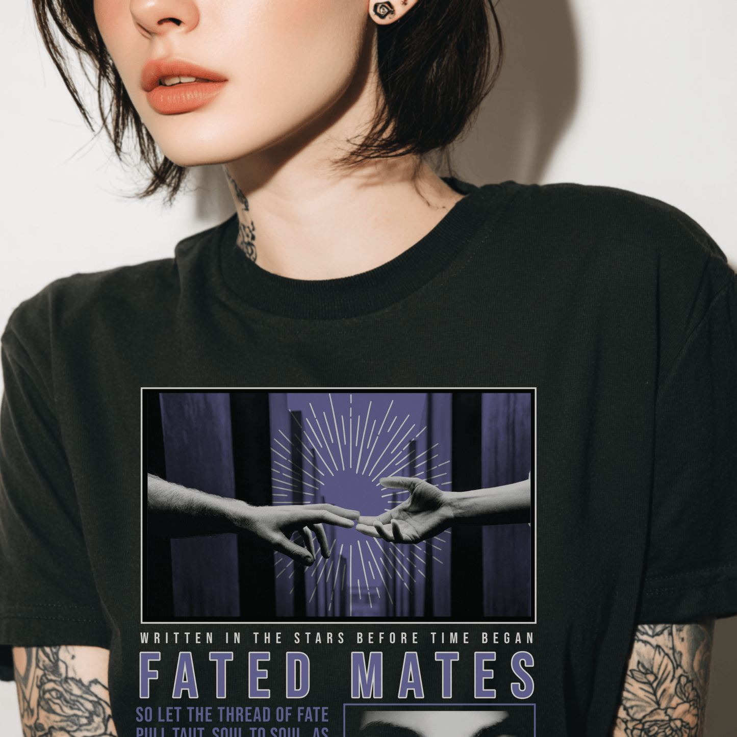 Fated Mates Crop Tee - Starry Skies Austin