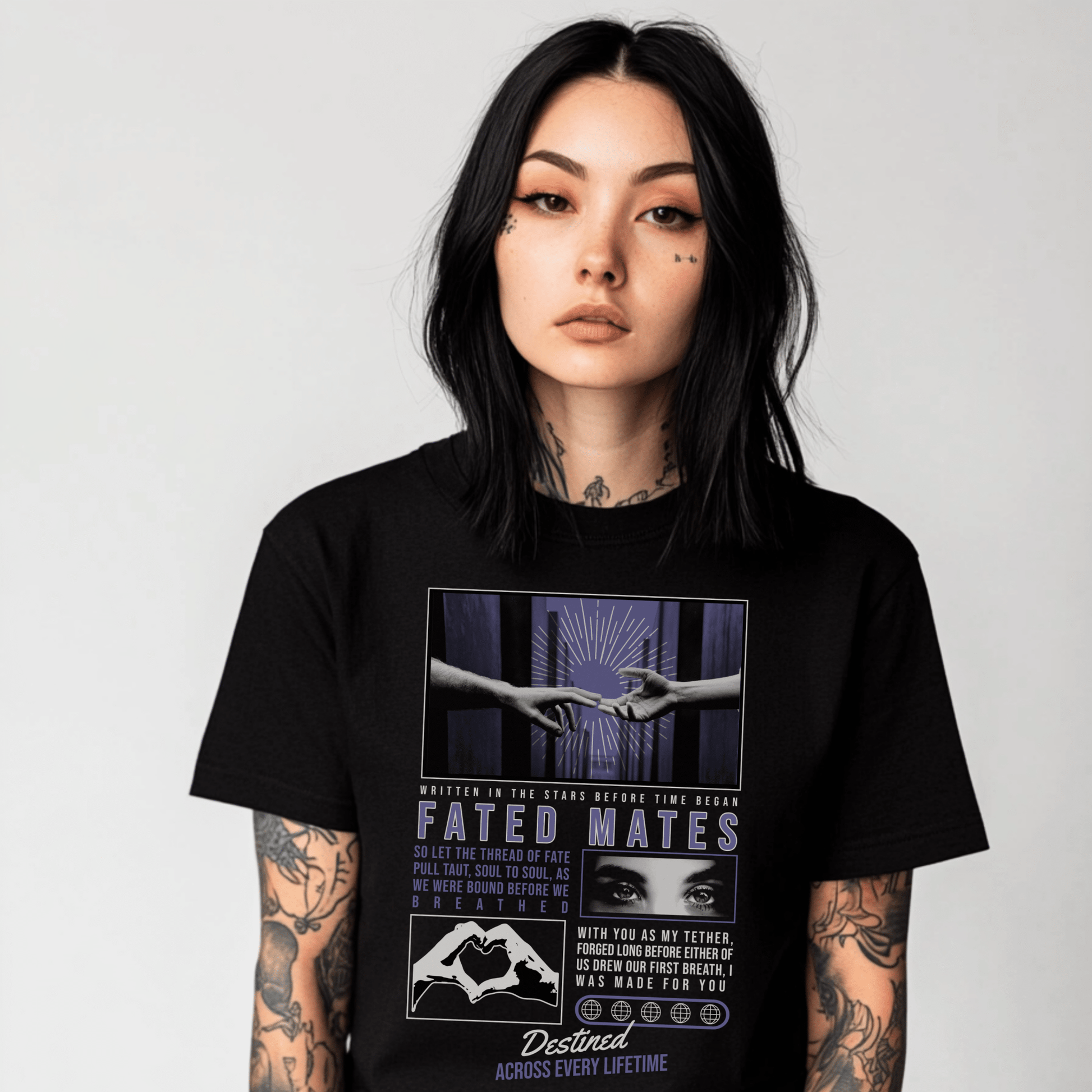 Fated Mates Crop Tee - Starry Skies Austin