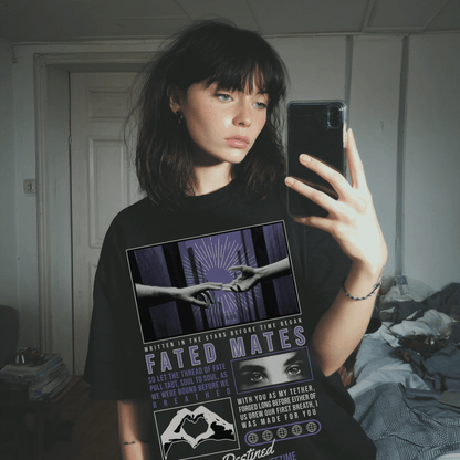 Fated Mates Oversized Tee - Starry Skies Austin