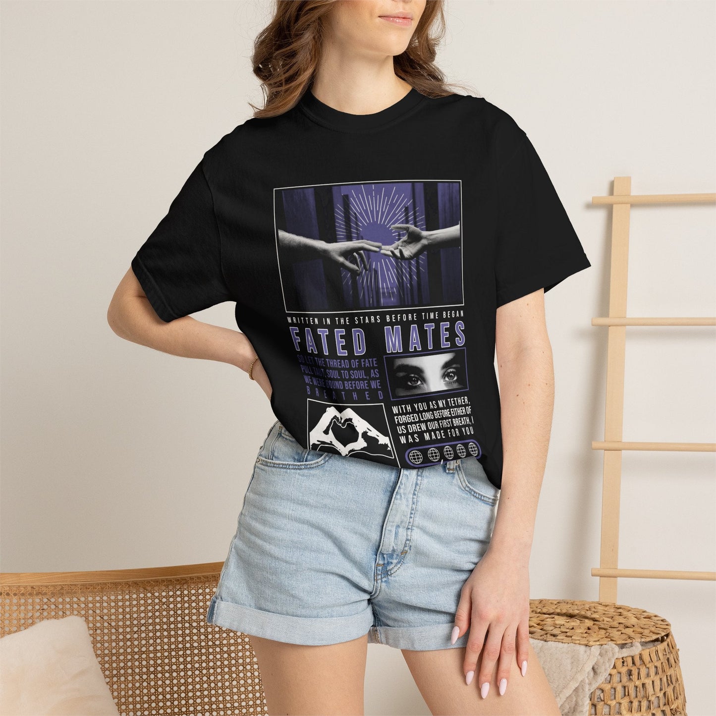 Fated Mates Oversized Tee - Starry Skies Austin