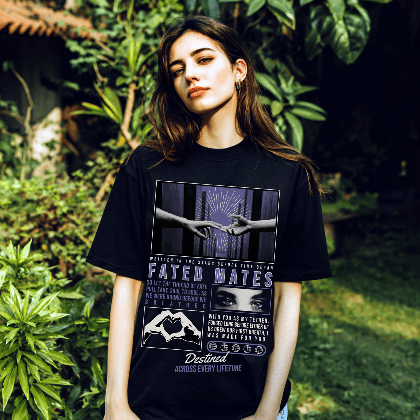 Fated Mates Oversized Tee - Starry Skies Austin