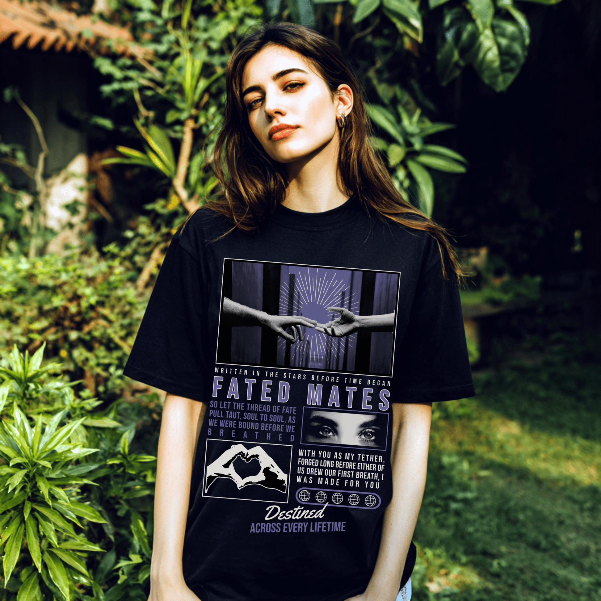 Fated Mates Oversized Tee - Starry Skies Austin