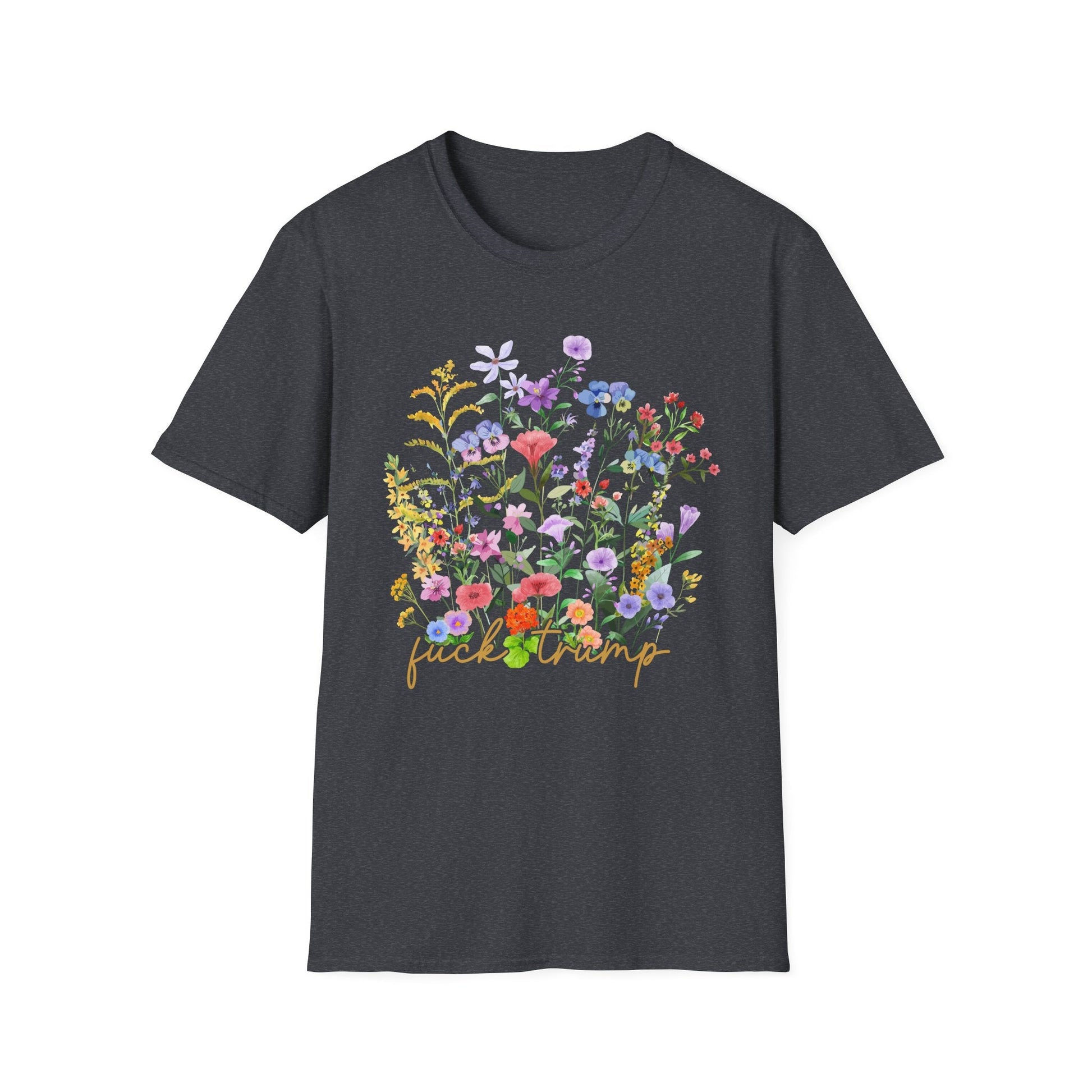 F*ck Trump Wildflower Softstyle Tee - Starry Skies Austin