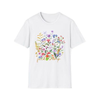 F*ck Trump Wildflower Softstyle Tee - Starry Skies Austin
