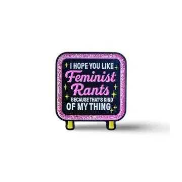 "Feminist Rants" Enamel Pin - Starry Skies Austin