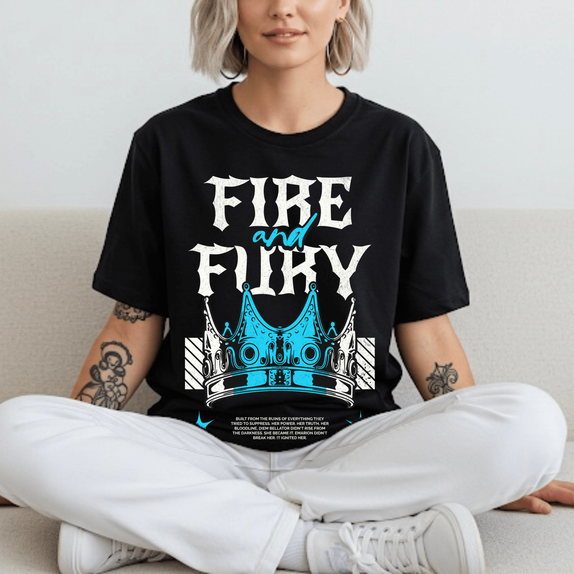 Fire and Fury Oversized Tee | Official Penn Cole Merchandise - Starry Skies Austin