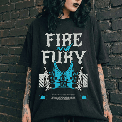 Fire and Fury Oversized Tee | Official Penn Cole Merchandise - Starry Skies Austin