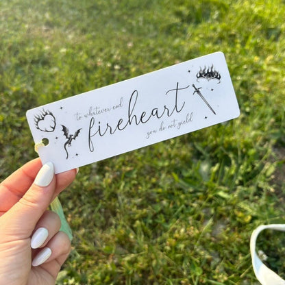 Fireheart Dual-Sided Sparkle Cardstock Bookmark (pre-tasseled) - Starry Skies Austin