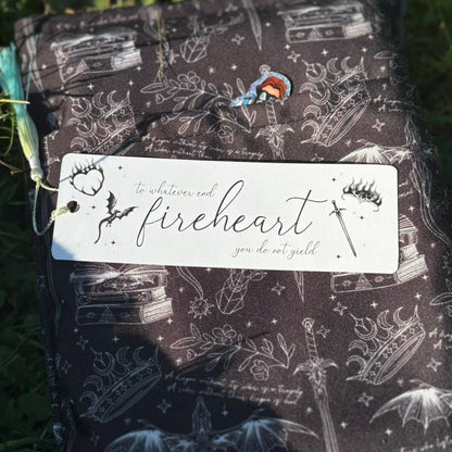 Fireheart Dual-Sided Sparkle Cardstock Bookmark (pre-tasseled) - Starry Skies Austin