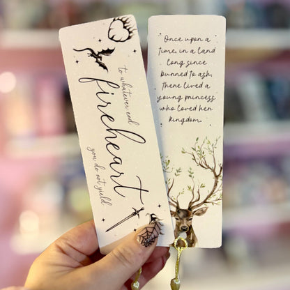 Fireheart Dual-Sided Sparkle Cardstock Bookmark (pre-tasseled) - Starry Skies Austin