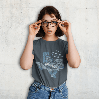 Flooded But Unbroken - Texas Relief Softstyle Tee - Starry Skies Austin
