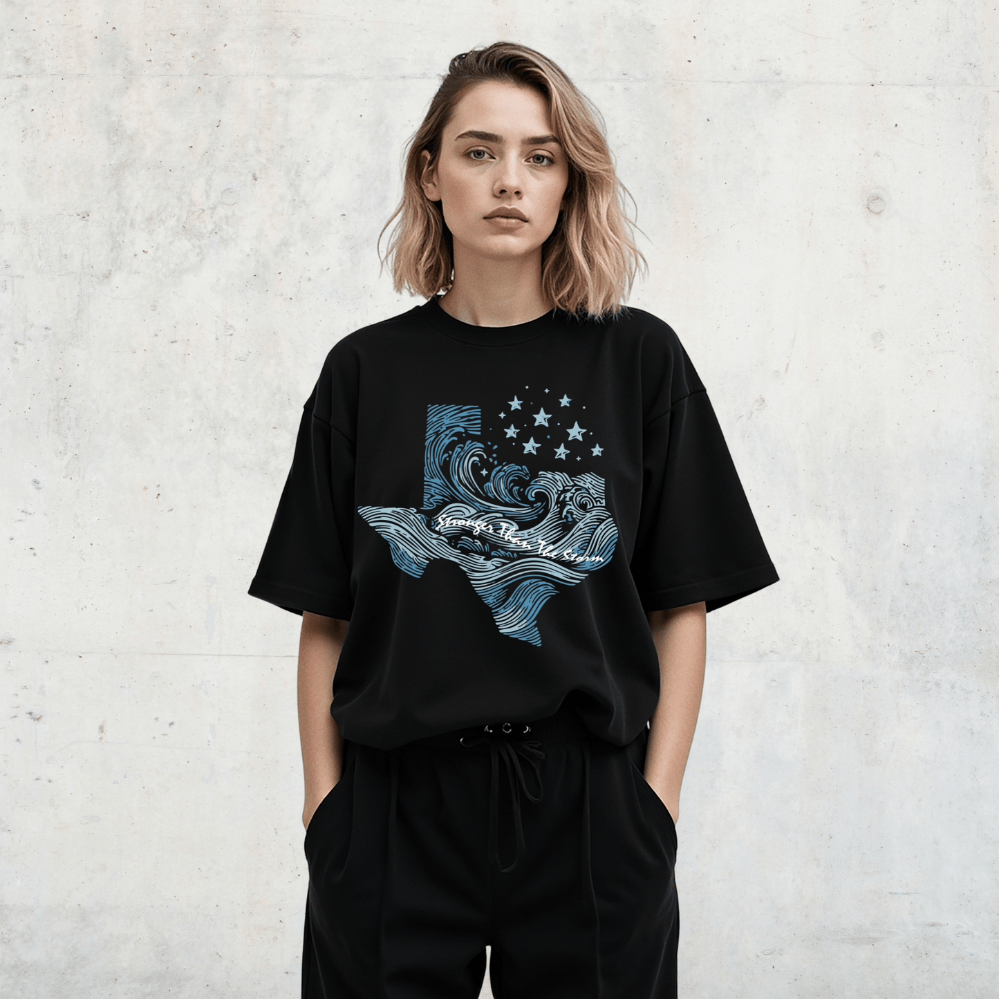 Flooded But Unbroken – Texas Relief Softstyle Tee - Starry Skies Austin