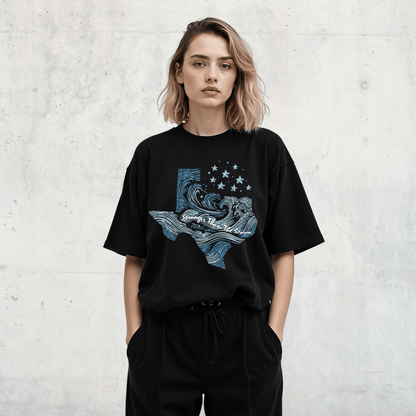 Flooded But Unbroken - Texas Relief Softstyle Tee - Starry Skies Austin