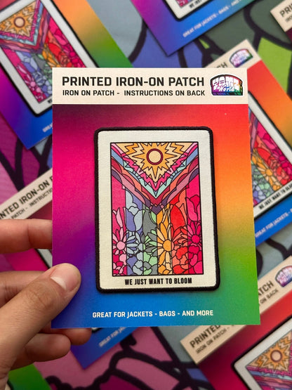 Flower Pride flag patch - Starry Skies Austin