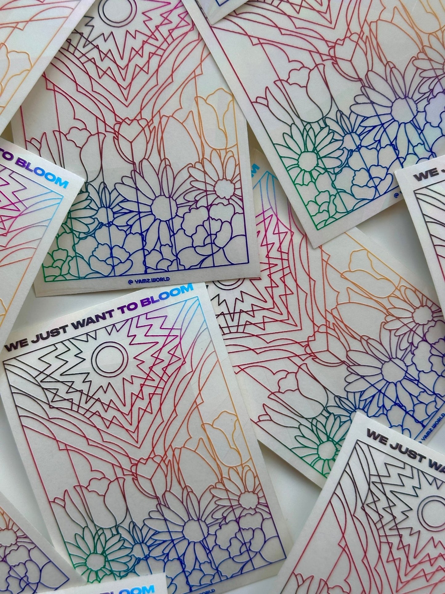 Flower Pride Flag Suncatcher - Starry Skies Austin