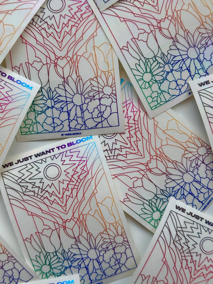 Flower Pride Flag Suncatcher - Starry Skies Austin
