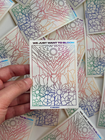 Flower Pride Flag Suncatcher - Starry Skies Austin
