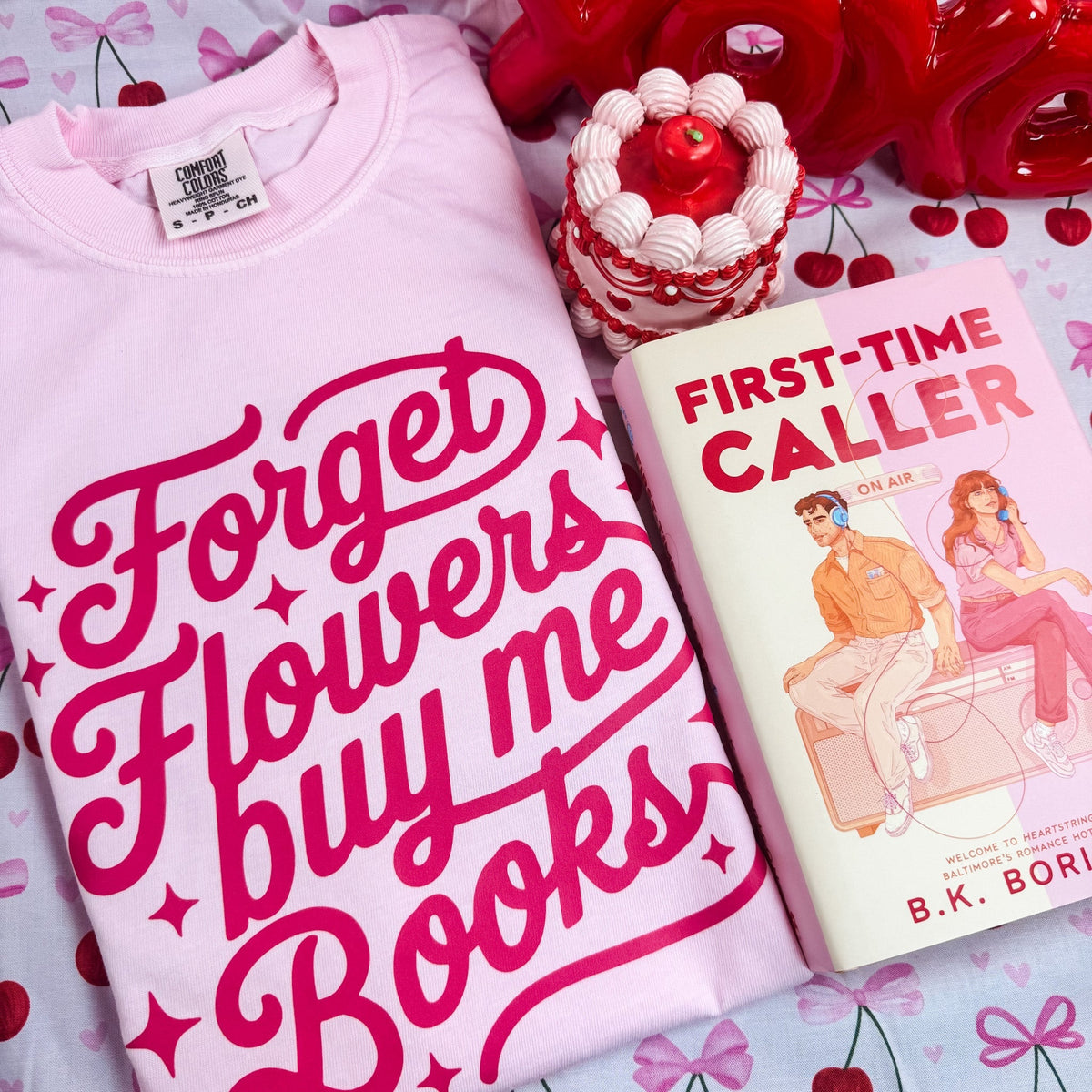 Forget Flowers Buy Me Books Heavyweight Comfort Colors Shirt - Starry Skies Austin