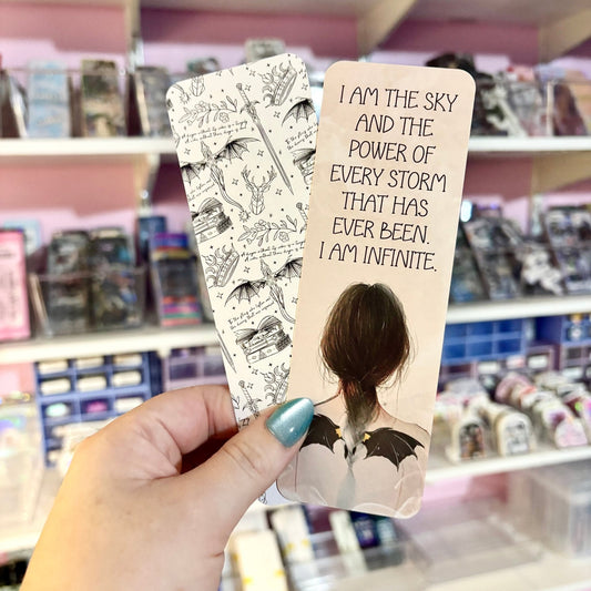 Fourth Wing Romantasy Inspired Cardstock Bookmark Dual Sided - Starry Skies Austin