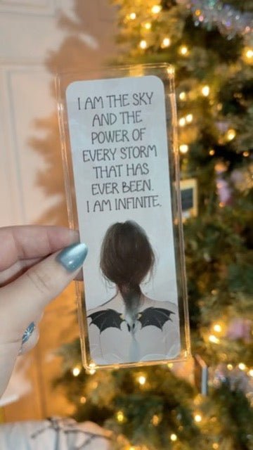 Fourth Wing Romantasy Inspired Cardstock Bookmark Dual Sided - Starry Skies Austin