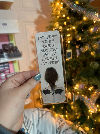 Fourth Wing Romantasy Inspired Cardstock Bookmark Dual Sided - Starry Skies Austin