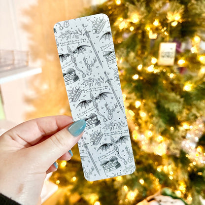 Fourth Wing Romantasy Inspired Cardstock Bookmark Dual Sided - Starry Skies Austin