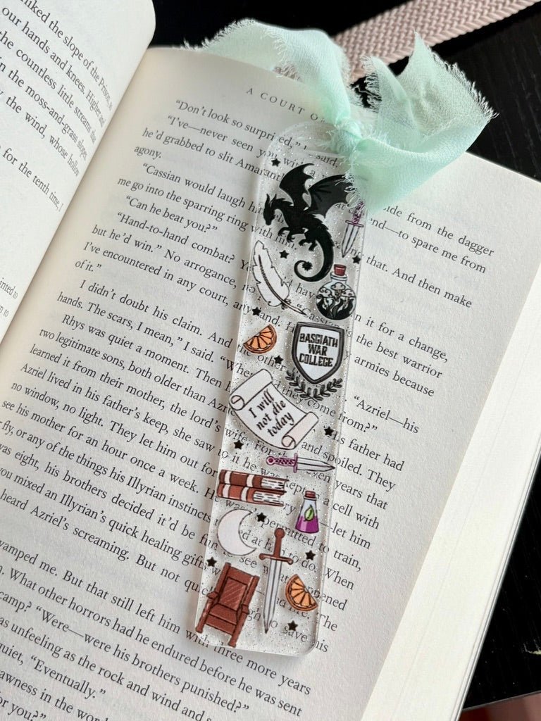 Fourth Wing Symbols Acrylic Bookmark - Starry Skies Austin