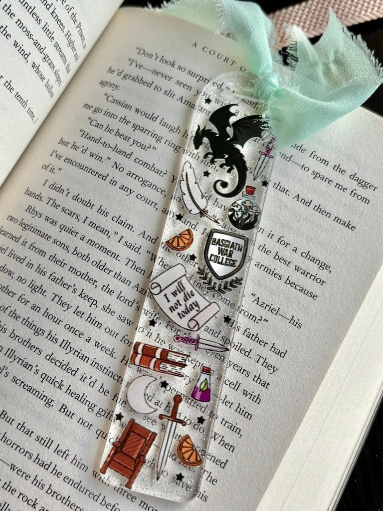 Fourth Wing Symbols Acrylic Bookmark - Starry Skies Austin