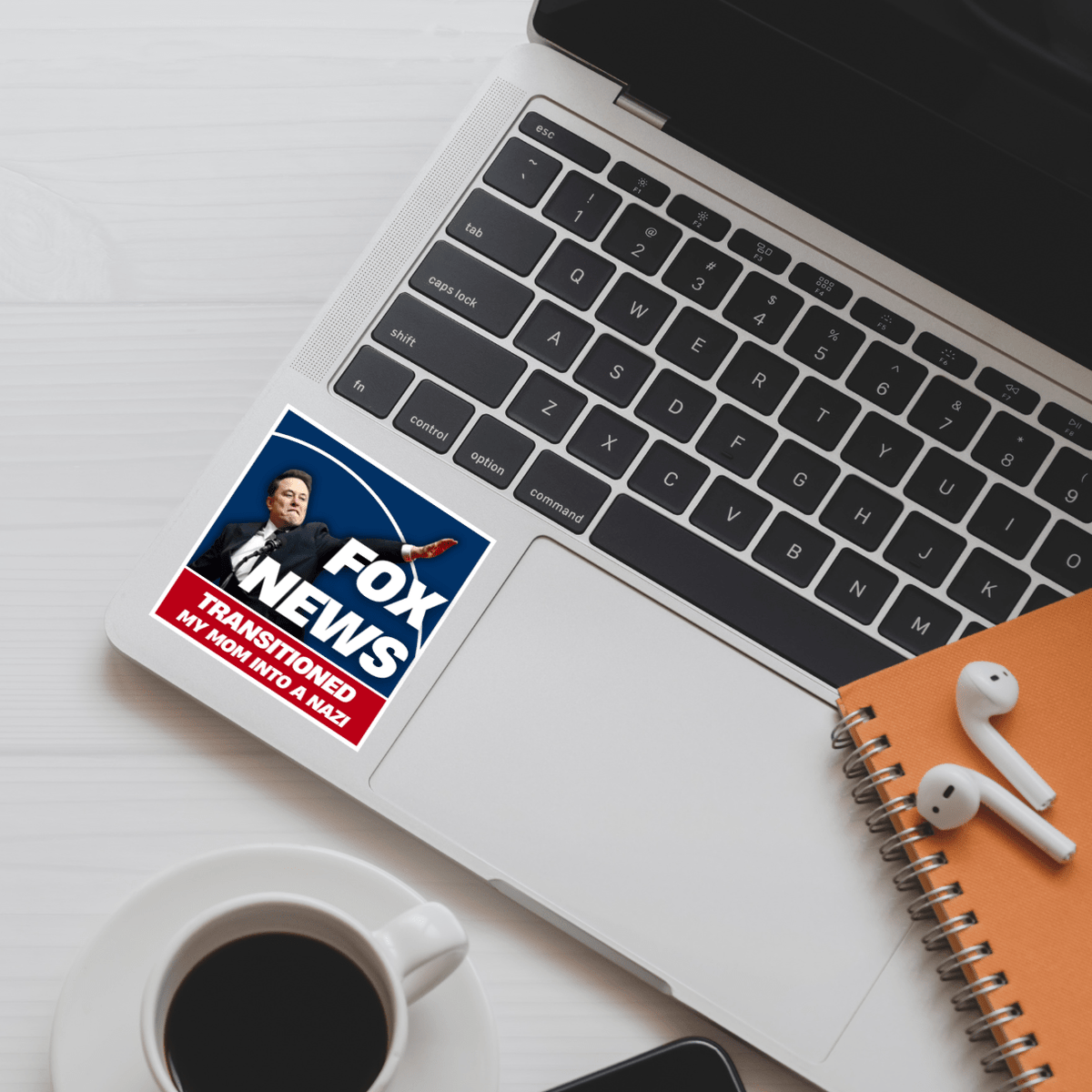 Fox News Turned My Family Into Nazis | 13 Variation Options | 3"x3" | Political Sticker | Vinyl Sticker | Water-Resistant | Anti-Fascist - Starry Skies Austin