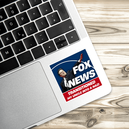 Fox News Turned My Family Into Nazis | 13 Variation Options | 3"x3" | Political Sticker | Vinyl Sticker | Water-Resistant | Anti-Fascist - Starry Skies Austin