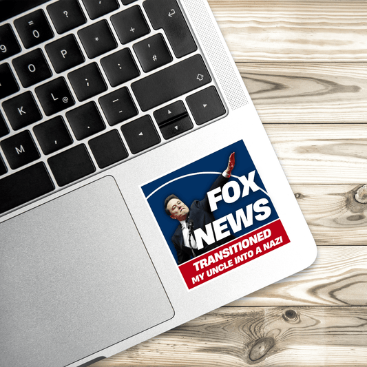 Fox News Turned My Family Into Nazis | 13 Variation Options | 3"x3" | Political Sticker | Vinyl Sticker | Water-Resistant | Anti-Fascist - Starry Skies Austin