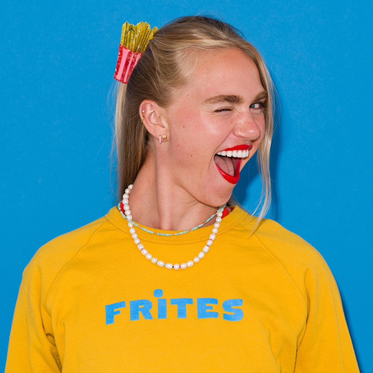 French Fries Hair Claw - Starry Skies Austin