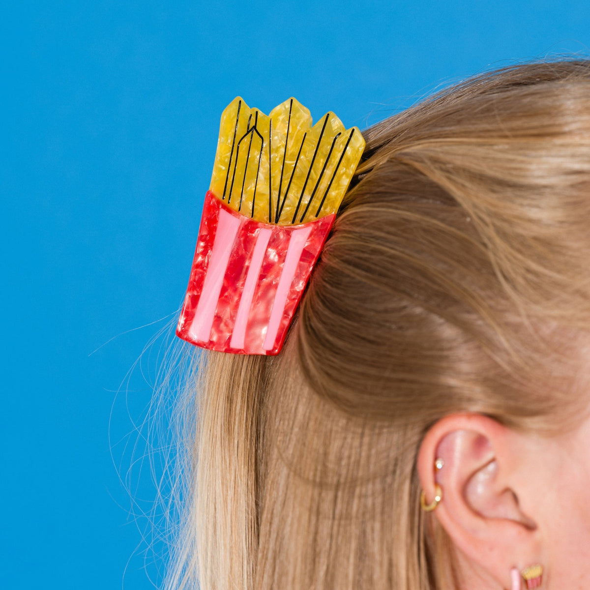 French Fries Hair Claw - Starry Skies Austin