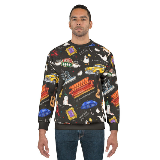Friends Inspired Graphic Sweatshirt - Starry Skies Austin