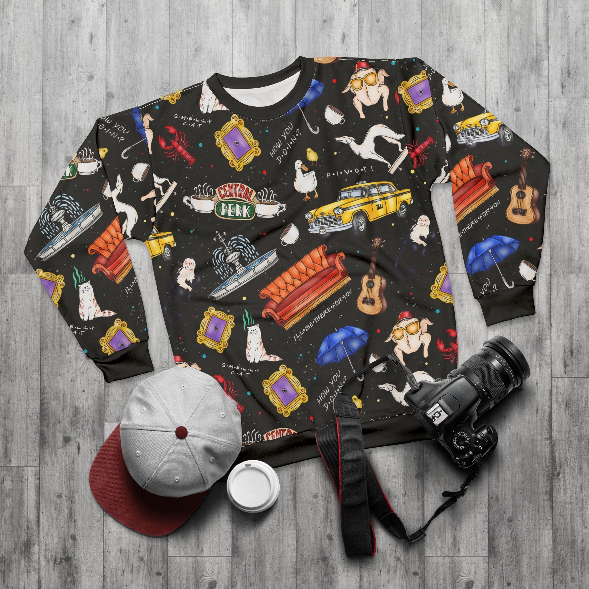 Friends Inspired Graphic Sweatshirt - Starry Skies Austin