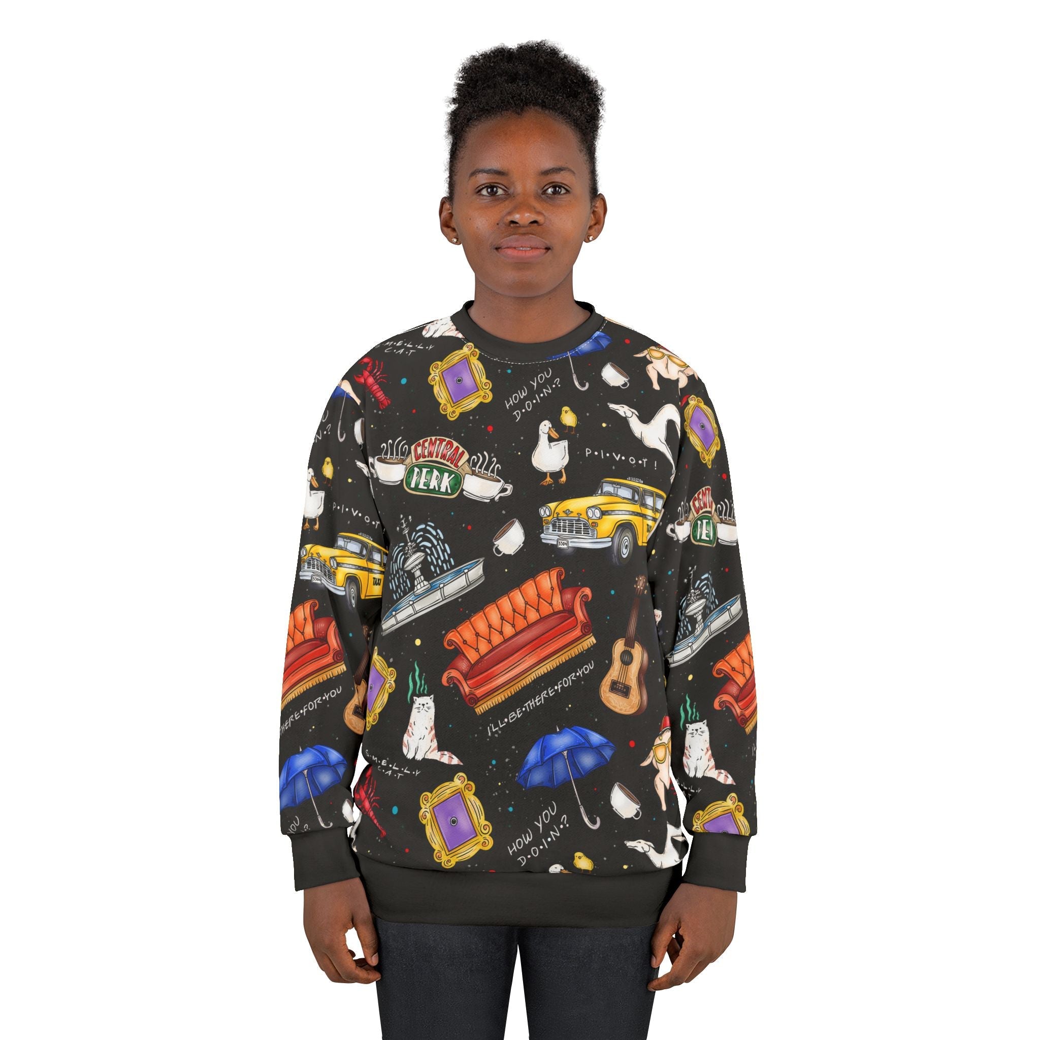 Friends Inspired Graphic Sweatshirt - Starry Skies Austin
