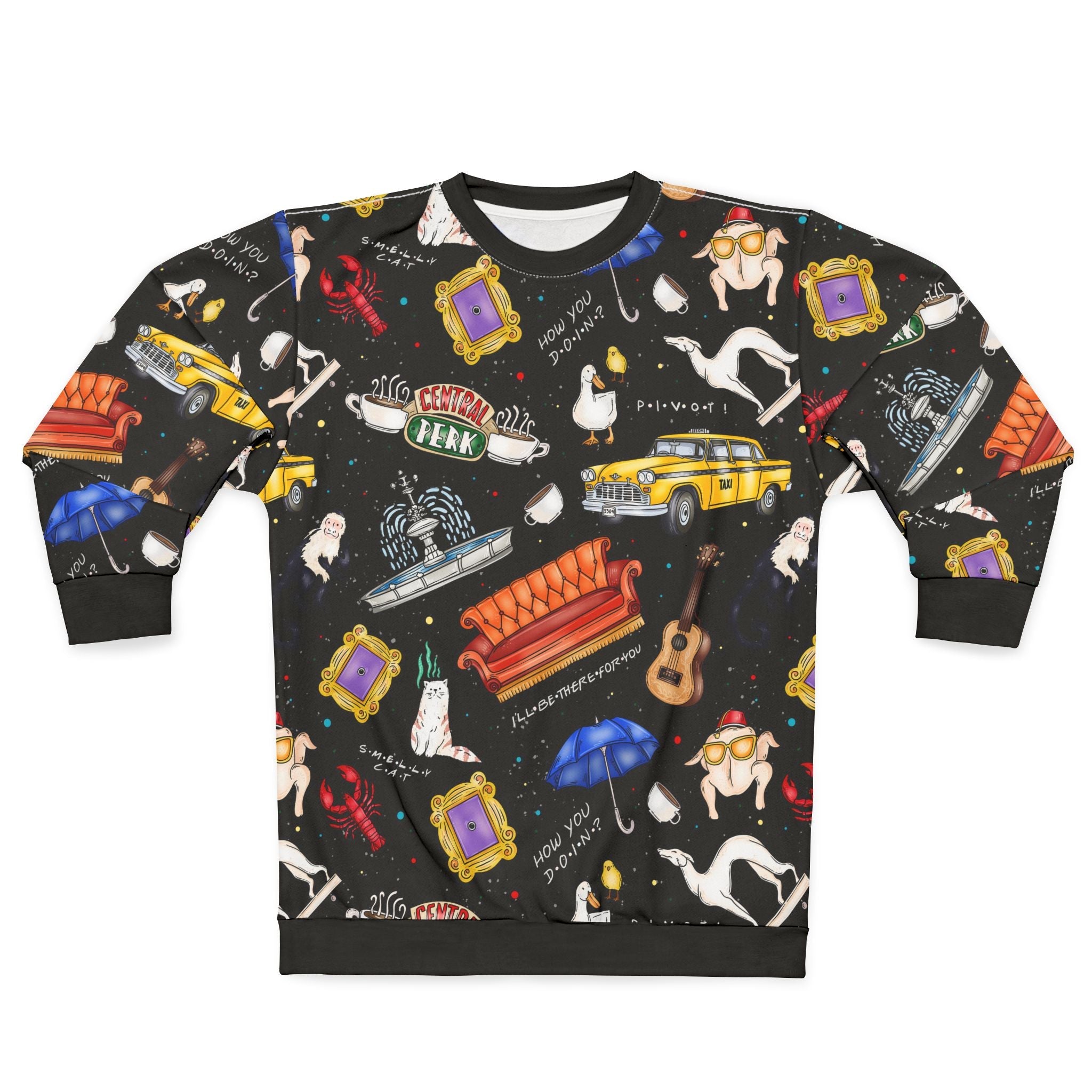 Friends Inspired Graphic Sweatshirt - Starry Skies Austin