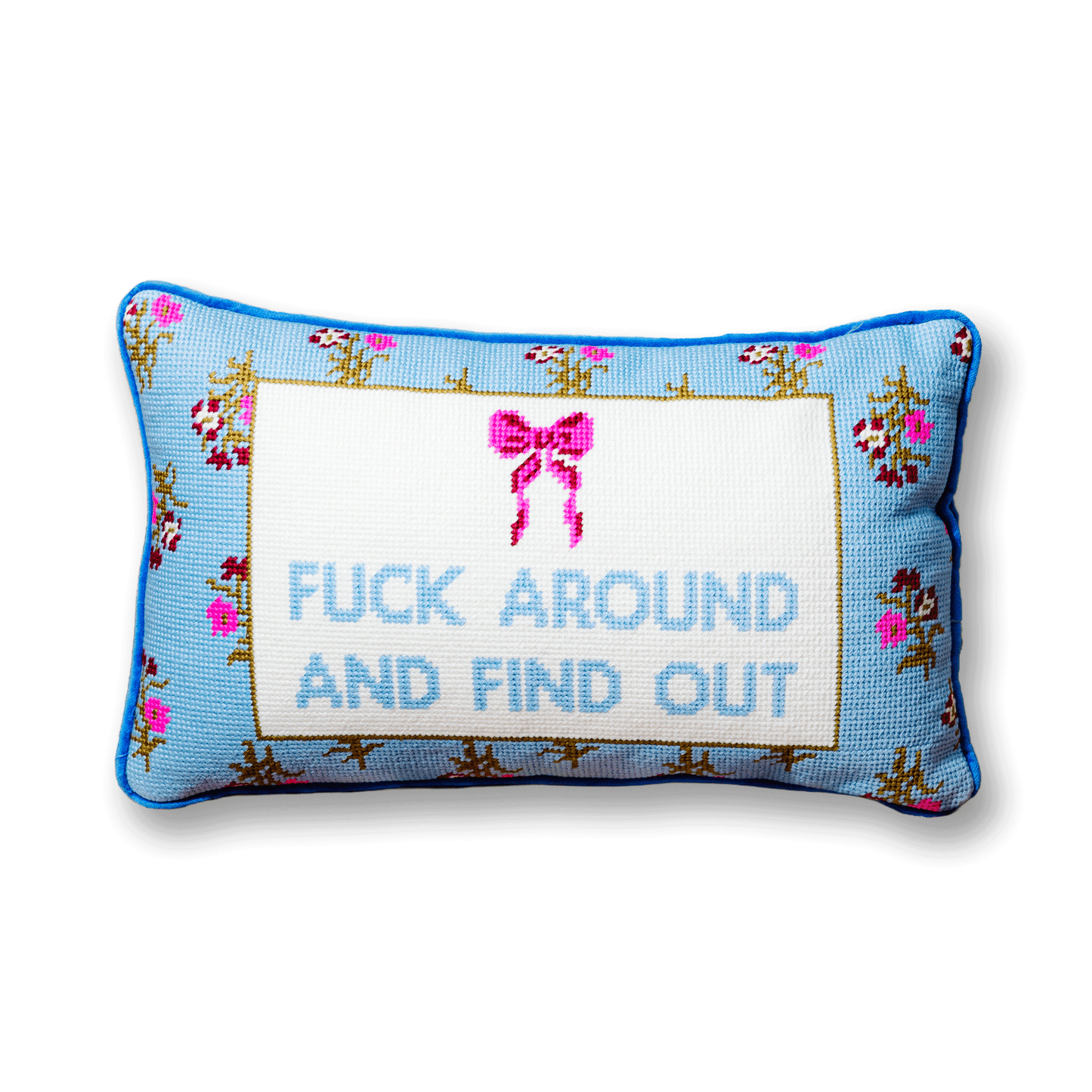 Fuck Around Needlepoint Pillow - Starry Skies Austin