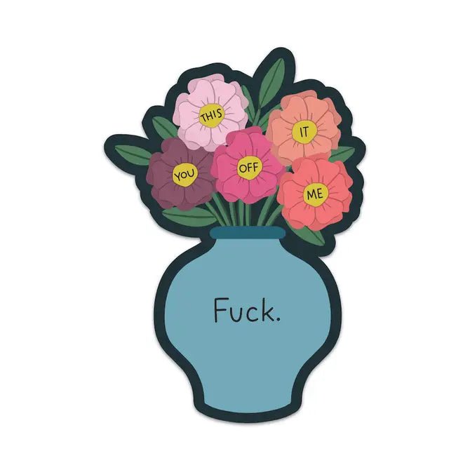 Fuck Bouquet Vinyl Sticker - Starry Skies Austin