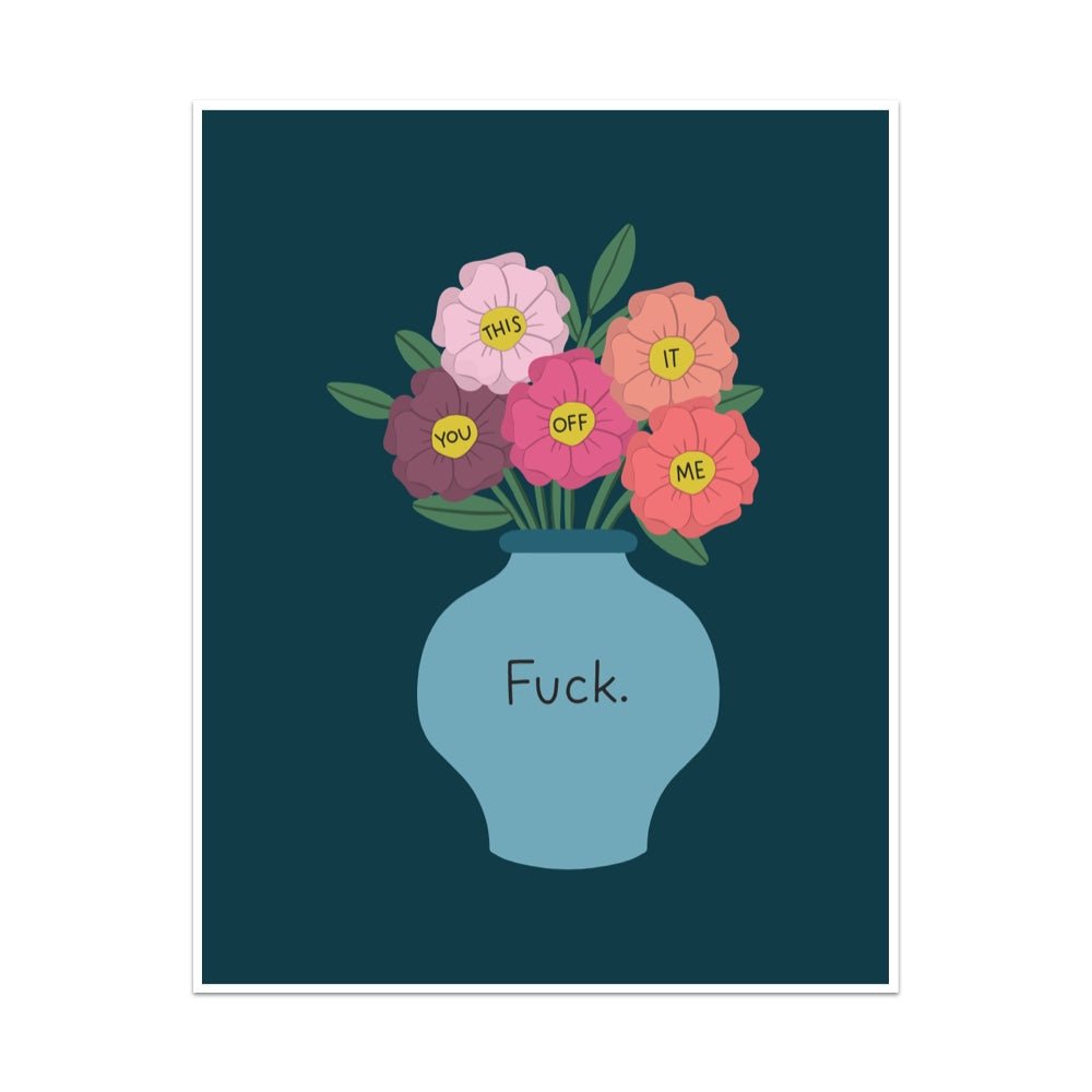 Fuck Flowers Unframed Art Print - Starry Skies Austin