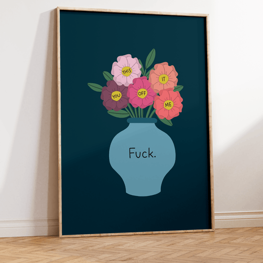 Fuck Flowers Unframed Art Print - Starry Skies Austin