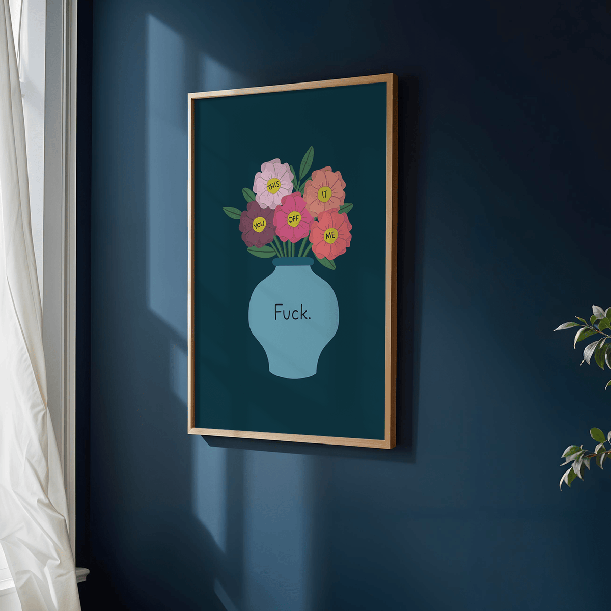 Fuck Flowers Unframed Art Print - Starry Skies Austin