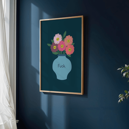 Fuck Flowers Unframed Art Print - Starry Skies Austin