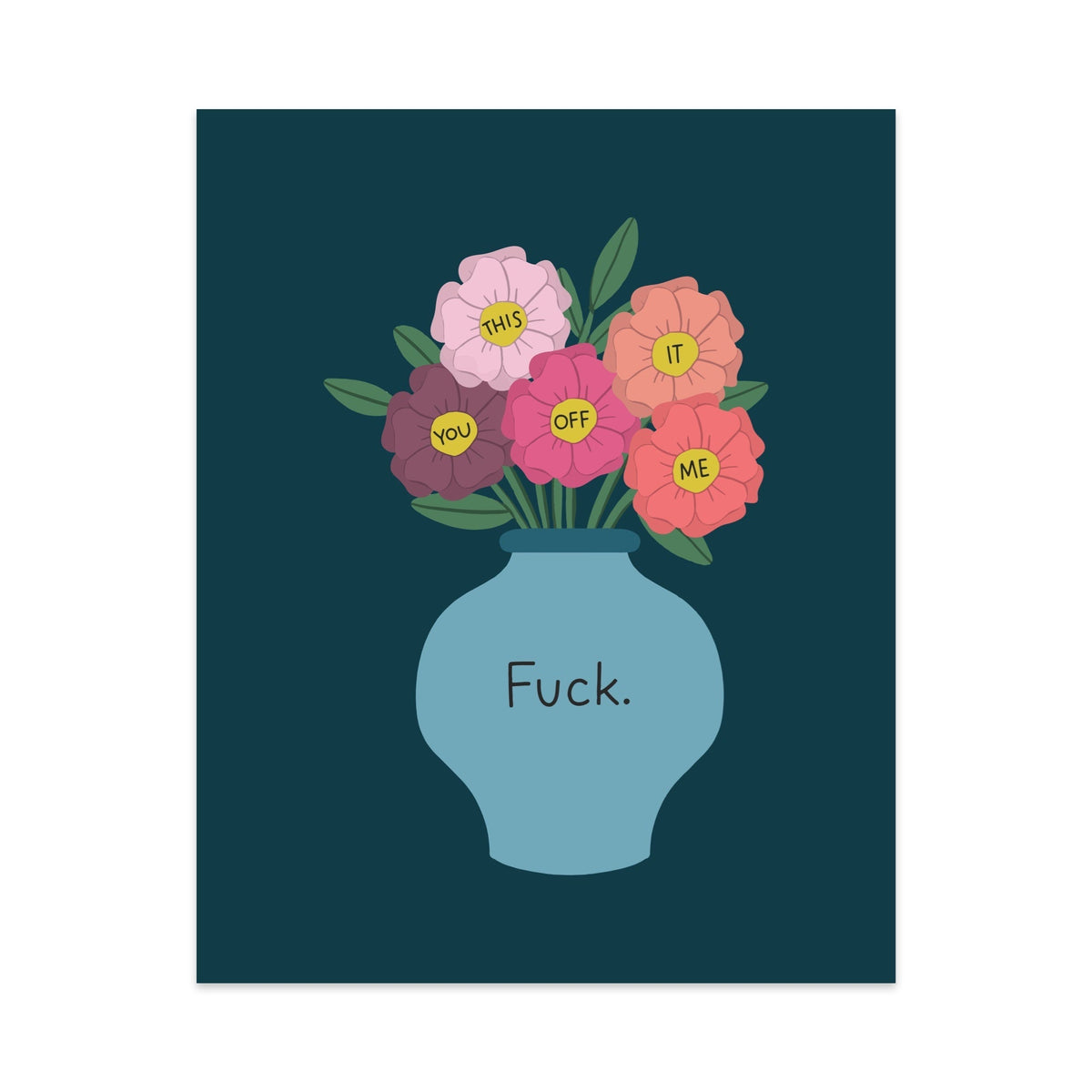 Fuck Flowers Unframed Art Print - Starry Skies Austin