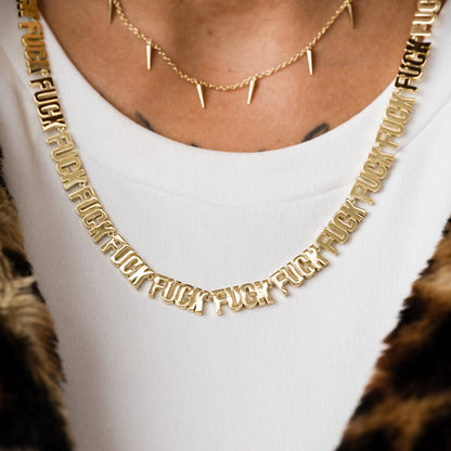 Fuck Fuck Fuck Chain Necklace - Starry Skies Austin