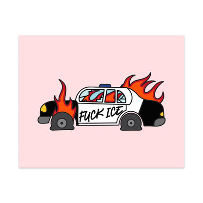 Fuck Ice Unframed Art Print - Starry Skies Austin