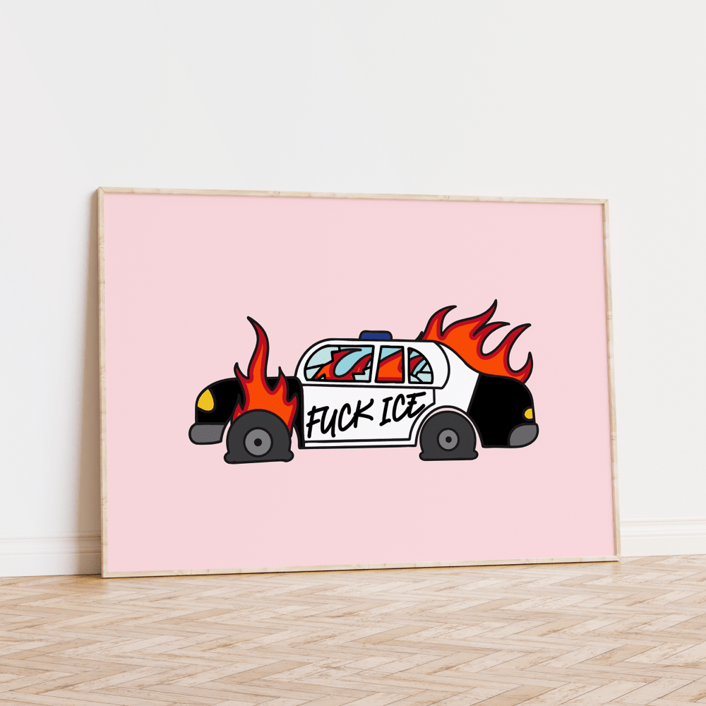 Fuck Ice Unframed Art Print - Starry Skies Austin