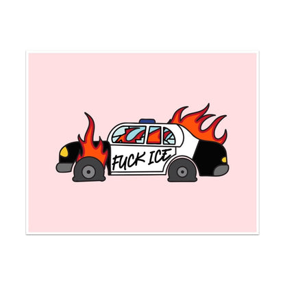 Fuck Ice Unframed Art Print - Starry Skies Austin